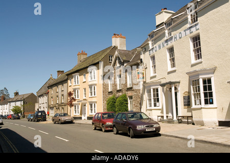 Wales Carmarthenshire Carmarthen Laugharne King Street and Browns Hotel Dylan Thomas favourite Stock Photo