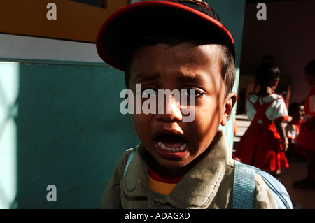 Pre schoolers at nursery school Stock Photo