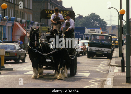 Youngs Brewery horse and cart Wandsworth traditional delivery of beer ...