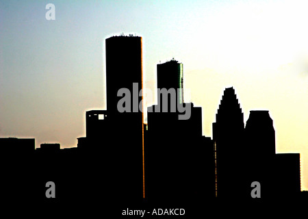 Houston Texas Skyline Silhouette Travel Stock Photo - Alamy