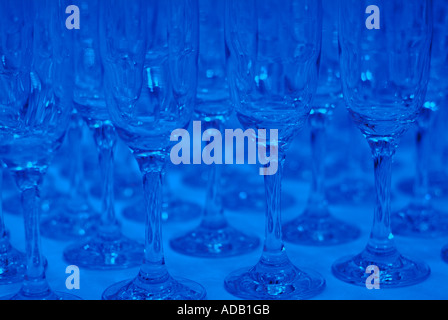 Rows Of Wine Glasses Stock Photo