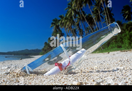 Message in a bottle Stock Photo