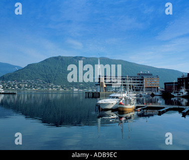 Rica Hotel seen over part of the harbour, Tromsø, Troms, arctic Norway. Stock Photo