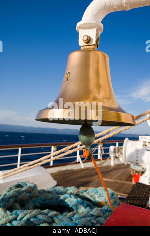 Ship's Bell on a sea-going clipper Stock Photo