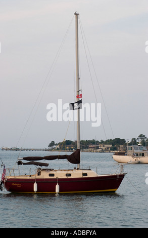 Tall Pirate Sailboat in Harbor at St Augustine Florida USA Stock Photo