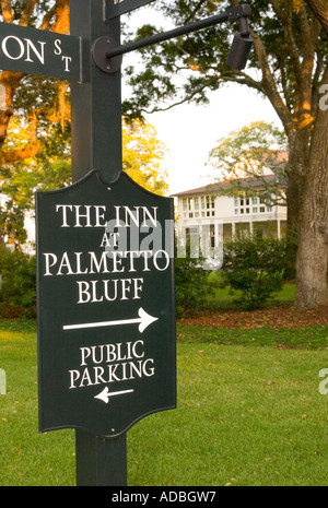 The Inn at Palmetto Bluff  sign Bluffton SC USA Stock Photo