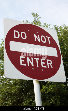 Do Not Enter Sign USA Traffic Control Stock Photo