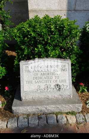 Tombstone for aborted unborn children in front of Pennsylvania Hospice ...