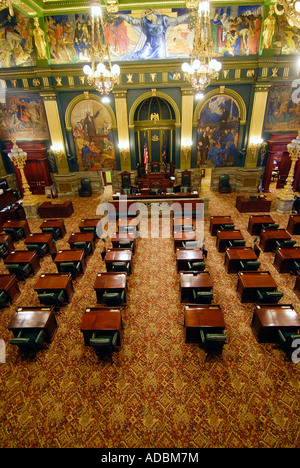 Inside the Senate Chambers at The State Capitol Building at Harrisburg Pennsylvania PA