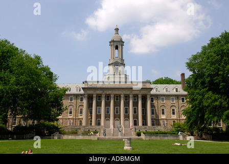 Old Main Building on the campus of Penn Pennsylvania State University at State College or University Park Pennsylvania PA Stock Photo