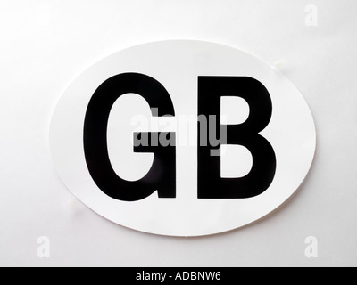 GB Car Sticker Stock Photo