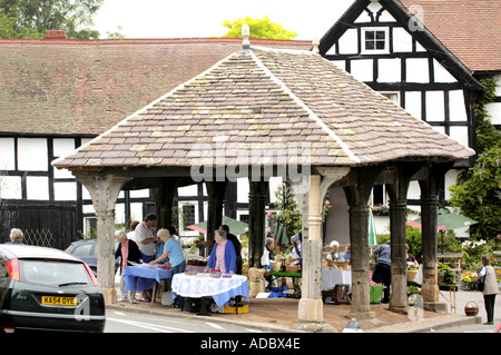 hall village herefordshire pembridge market alamy sided 16th farmers held century open