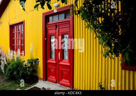Colorful House in Ushuaia, Tierra del Fuego, Argentina Stock Photo