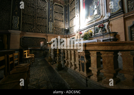 The evocative crypt of San Bernardino alle Ossa, Milan, Italy Stock Photo