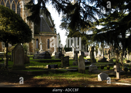 Church cemetery England UK Stock Photo