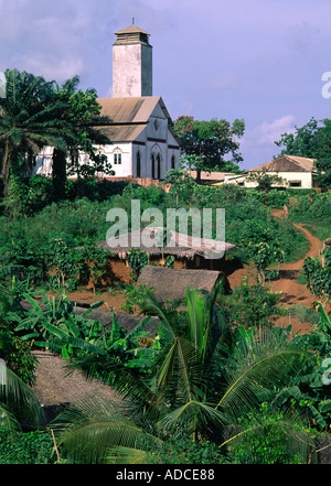 The Catholic church in Tabou, Ivory Coast Stock Photo