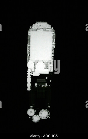X-Ray of a cell phone Stock Photo