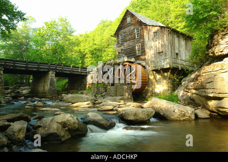 AJD58828, Clifftop, WV, West Virginia, Babcock State Park, The Glade, Glade Creek Grist Mill Stock Photo