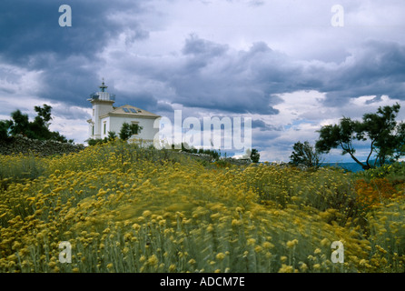 The lighthouses on Adriatic sea were build under Austro Hungarian Monarchy Plocica lighthouse was built in 1887 Stock Photo