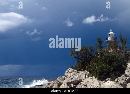 The lighthouses on Adriatic sea were build under Austro Hungarian Monarchy Plocica lighthouse was built in 1887 Stock Photo