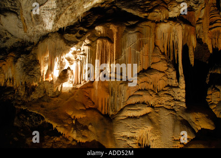 Postojna caves in town of Postojna Slovenia Stock Photo