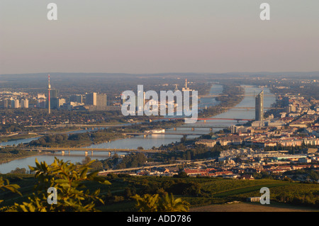 view to vienna from hill 'Kahlenberg' Stock Photo