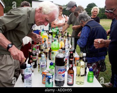 Tombola stall village fete Butley Flower Show Suffolk England Stock Photo