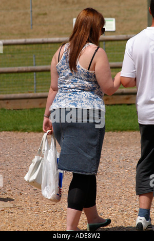 Overweight young woman Stock Photo