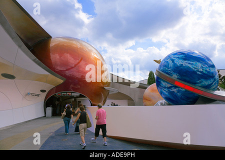 Guests enter Mission Space at Epcot Center in Walt Disney World, Kissimmee FL Stock Photo