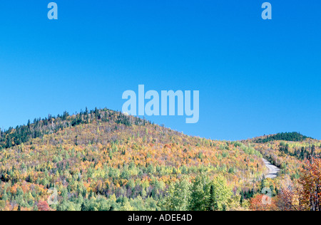 These mountains and ridges are the tail end of the Appalachian Mountains which start in the United States and end in Canada Stock Photo