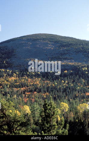 These mountains and ridges are the tail end of the Appalachian Mountains which start in the United States and end in Canada Stock Photo