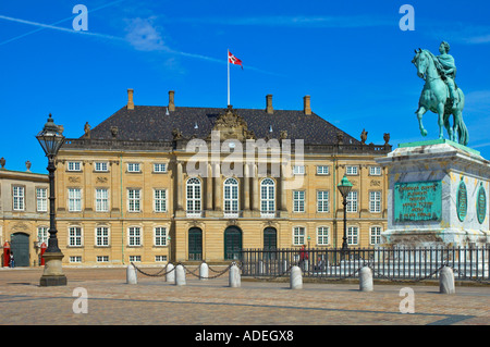 Amalienborg castle in central Copenhagen where the Queen of Denmark lives Stock Photo