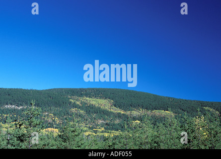 These mountains and ridges are the tail end of the Appalachian Mountains which start in the United States and end in Canada Stock Photo