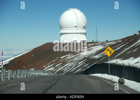 Canada France Hawaii Telescope on Mauna Kea Stock Photo