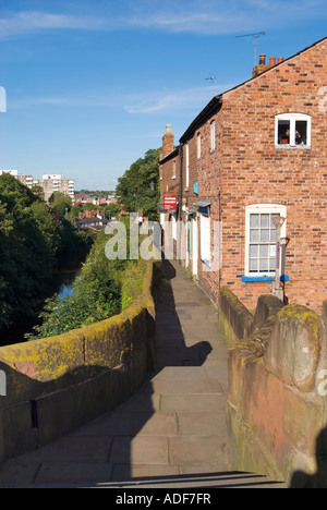 Bookshops on the city walls at the Northgate in the historic city of Chester the Stock Photo