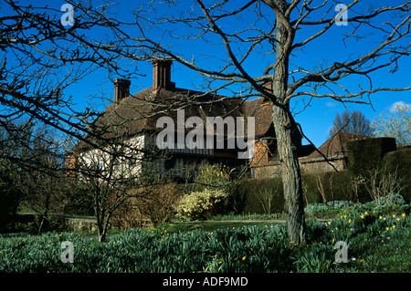 Great Dixter, Northiam, East Sussex, a C15th timber-framed hall with additions by Edwin Lutyens in 1910. Stock Photo