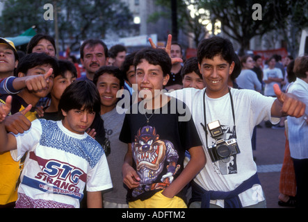 Argentineans Argentinean people person teen teens teenage teenage teenagers males boys Plaza de Mayo Buenos Aires Argentina Stock Photo