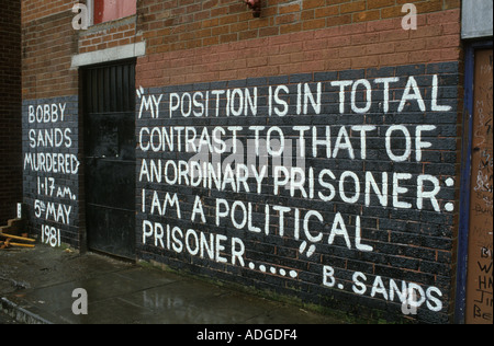 Northern Ireland Wall painting Bobby Sands MP Member of Parliament Belfast Ireland UK  1981.HOMER SYKES Stock Photo
