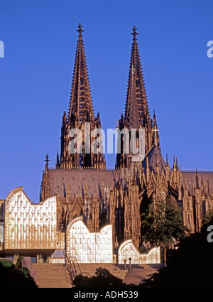 Germany Cologne Koeln dom kathedral Museum Ludwig vertical Stock Photo