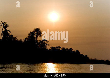 Sunset, Wami River, Saadani, Tanzania Stock Photo