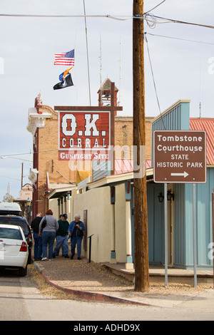 OK Corral site of shootout in downtown Tombstone, Arizona, USA Stock Photo