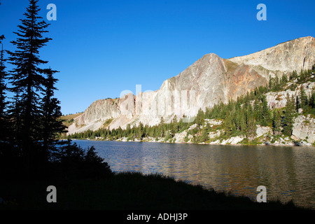 Mirror Lake, Snowy Range, Wyoming Stock Photo: 128059821 - Alamy