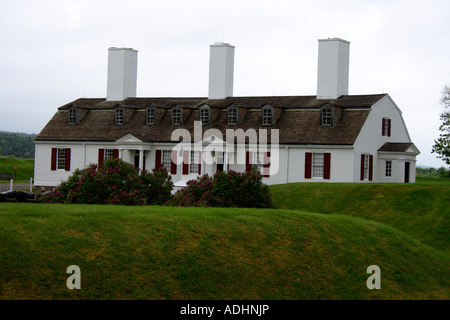 Officer's Quarters at Fort Anne, Annapolis Royal,  Nova Scotia, Canada,, North America.  Photo by Willy Matheisl Stock Photo