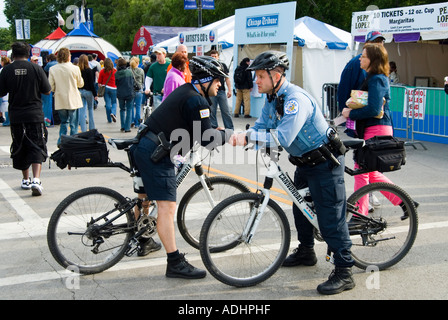 Chicago Bicycle Police at Blues Festival Stock Photo