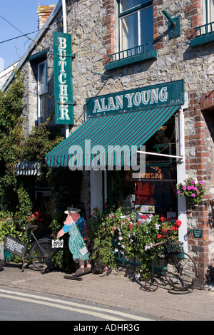 Alan Young Butchers Shop Llantwit Major Glamorgan South Wales Stock Photo