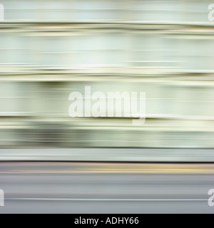 blurred grey and pale green abstract on motorway Stock Photo