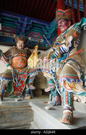 guardian statues at Shaolin Temple birthplace of Kung Fu martial arts Shaolin Henan Province China Stock Photo
