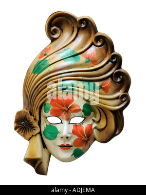 Italian mask Venetian festival carnival Italy masquerade disguise visor veil wit souvenir costume hide disguise festive folk Stock Photo