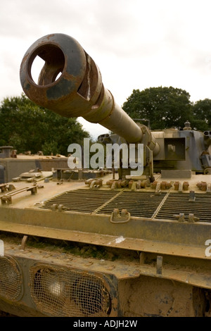 British Army, Vickers FV433 Abbot self propelled gun. Stock Photo