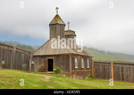 Chapel at Fort Ross State historic Park California Stock Photo